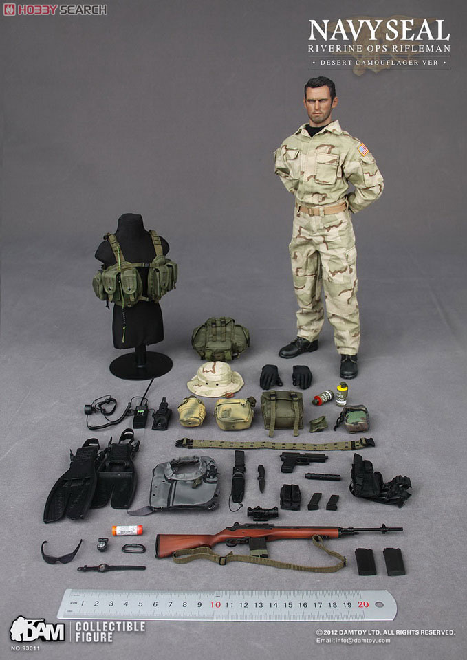 DAMTOY 1/6 Navy Seal Riverine OPS Rifleman Desert Camouflage ver