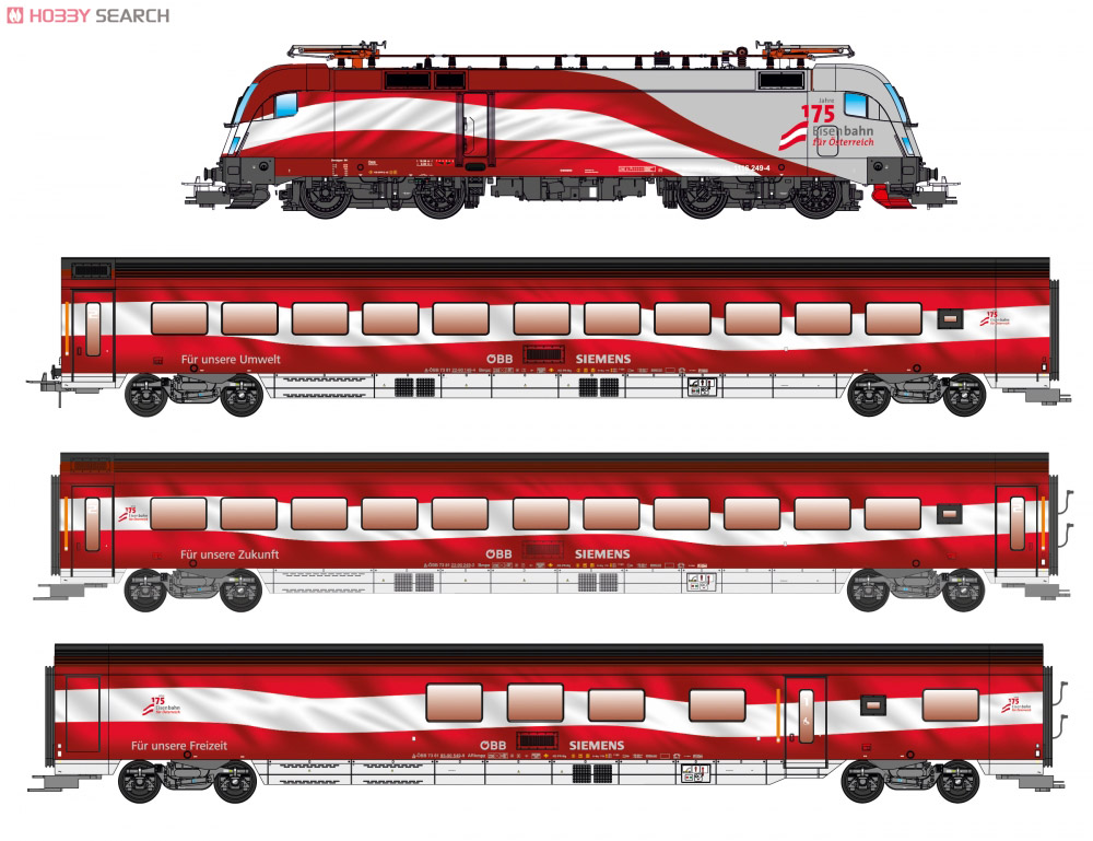 OBB Railjet 175 Jahre Edition 4-tlg. mit BR 1116 (Railjet 175th