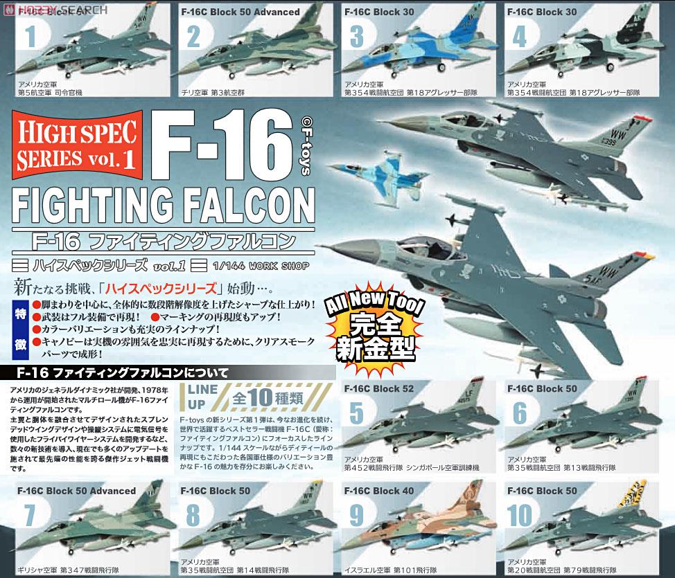 ハイスペックシリーズ vol.1 F-16 ファイティングファルコン 10個