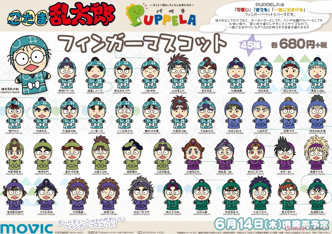 忍たま乱太郎 フィンガーマスコット・パペラ 鶴町伏木蔵 (キャラクター