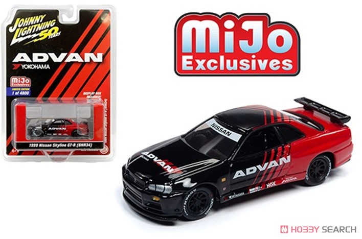 ニッサン スカイライン GT-R (BNR34) ADVAN / YOKOHAMA (ミニカー