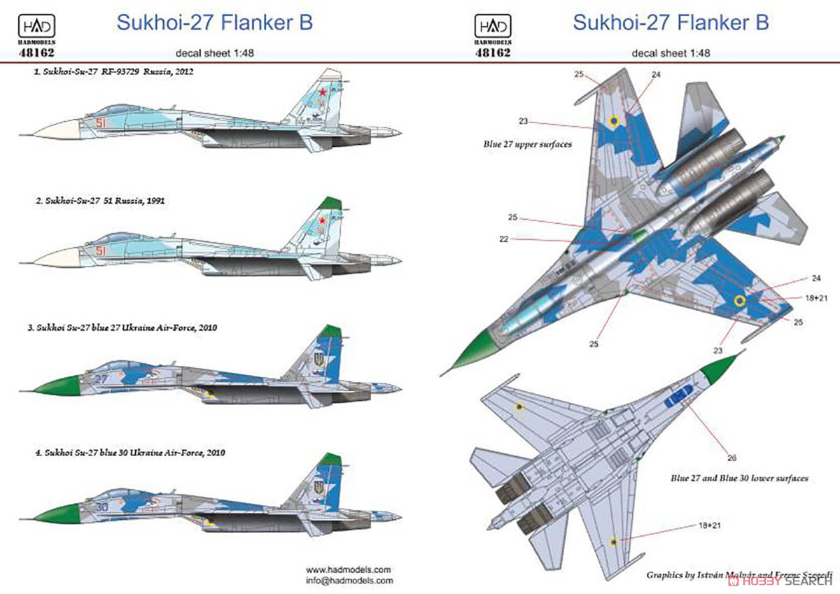 ロシア空軍 Su-27 フランカーB デカール (デカール) - ホビーサーチ