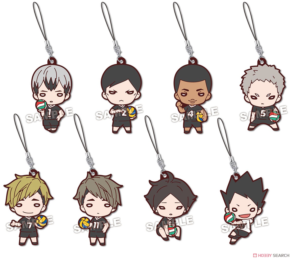 にとたん ハイキュー!! 稲荷崎高校 ラバーマスコット (8個セット