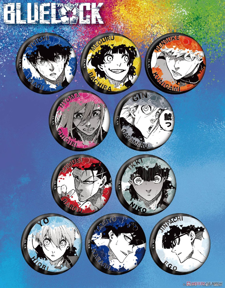 ブルーロック トレーディングジュエリー缶バッジ Aver. (10個セット