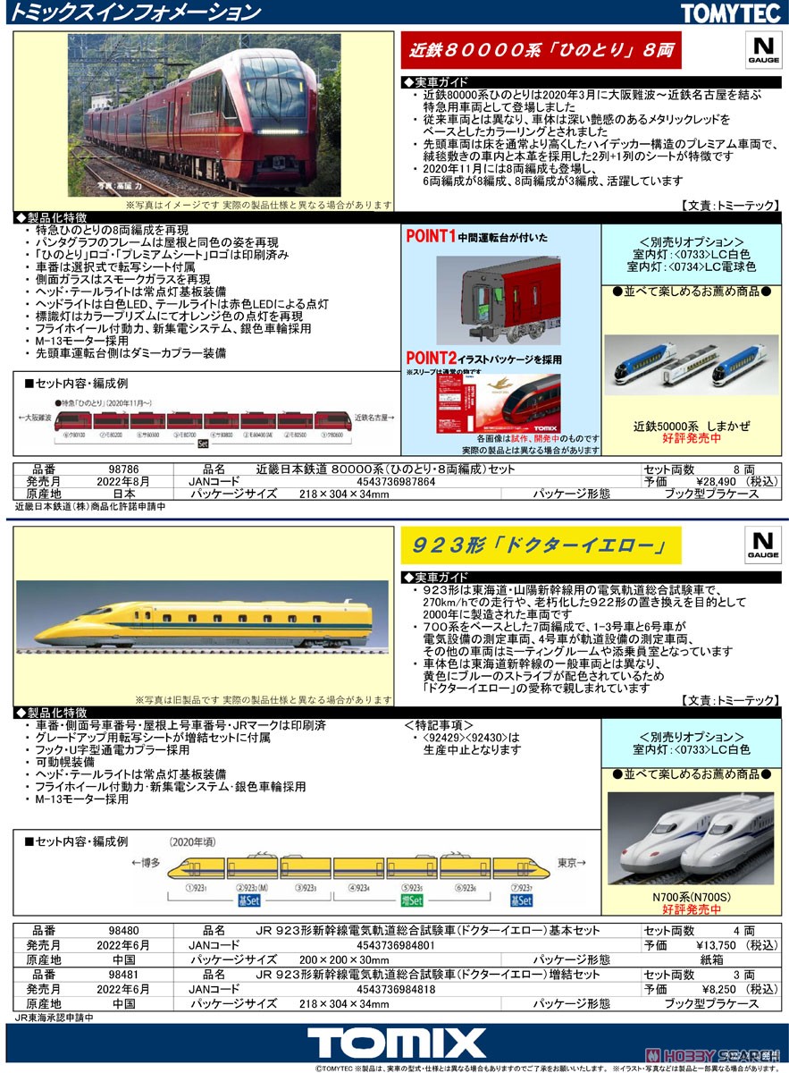 JR 923形 新幹線電気軌道総合試験車(ドクターイエロー) 基本セット