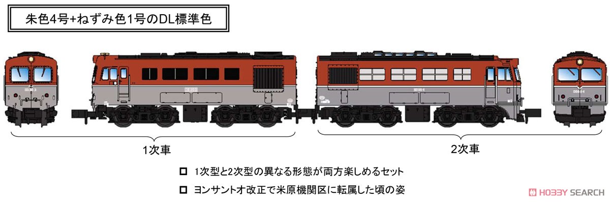 DD50-3 + DD50-4 標準色 米原機関区 2両セット (2両セット) (鉄道模型