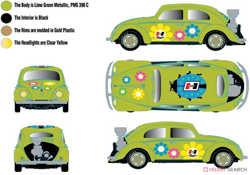 1953 VW Beetle Deluxe U.S.A.Model `HURST` - Lime Green Metallic