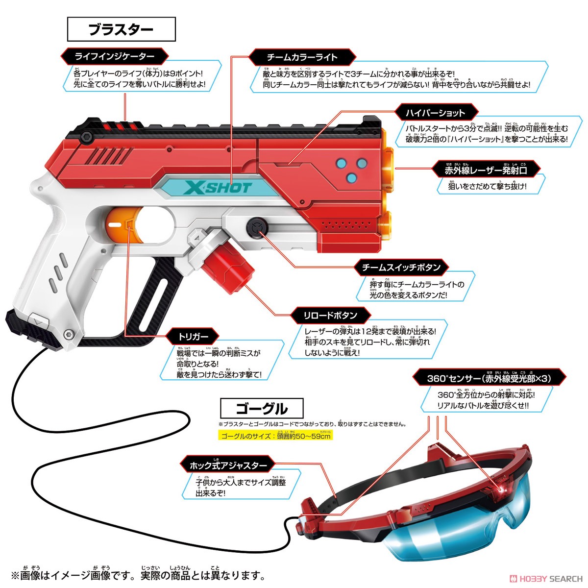 エックスショット レーザー360° (スポーツ玩具) - ホビーサーチ おもちゃ