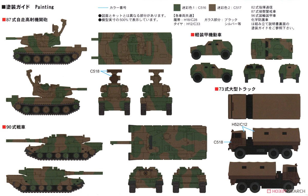 陸上自衛隊 車両セット 2 (プラモデル) - ホビーサーチ ミリタリープラモ