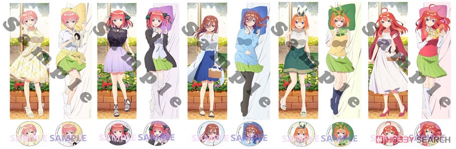 映画「五等分の花嫁」 描き下ろし抱き枕カバー+缶バッジセット 三玖