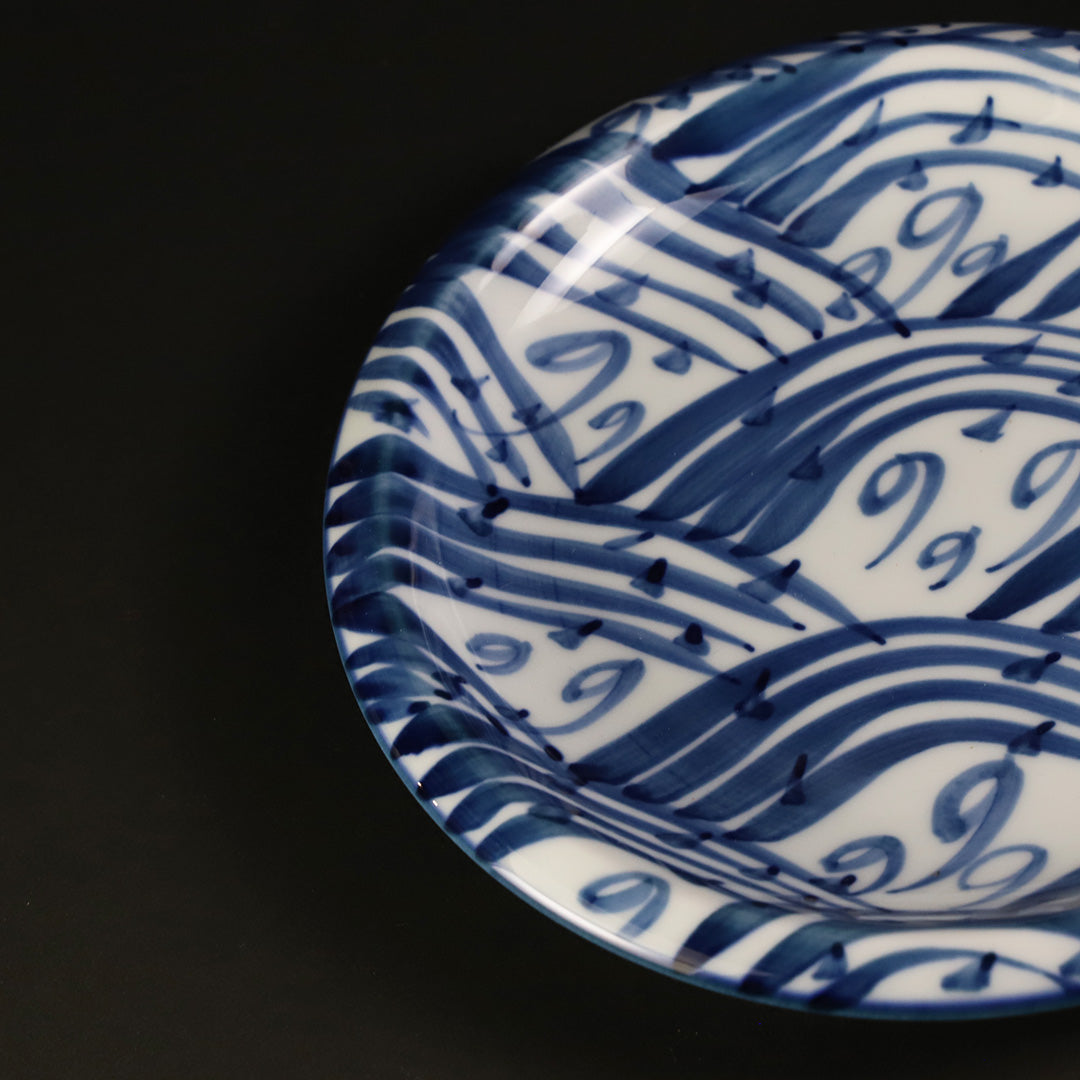 源右衛門窯 染付四海波銘々皿 – ギャラリー一番館オンラインショップ