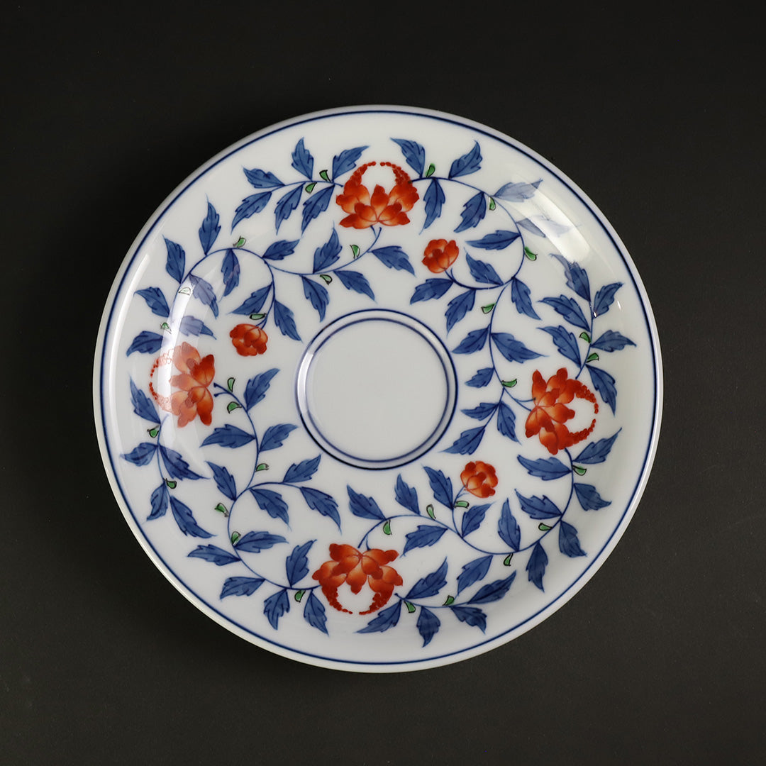 源右衛門窯 染錦花唐草碗皿 – ギャラリー一番館オンラインショップ