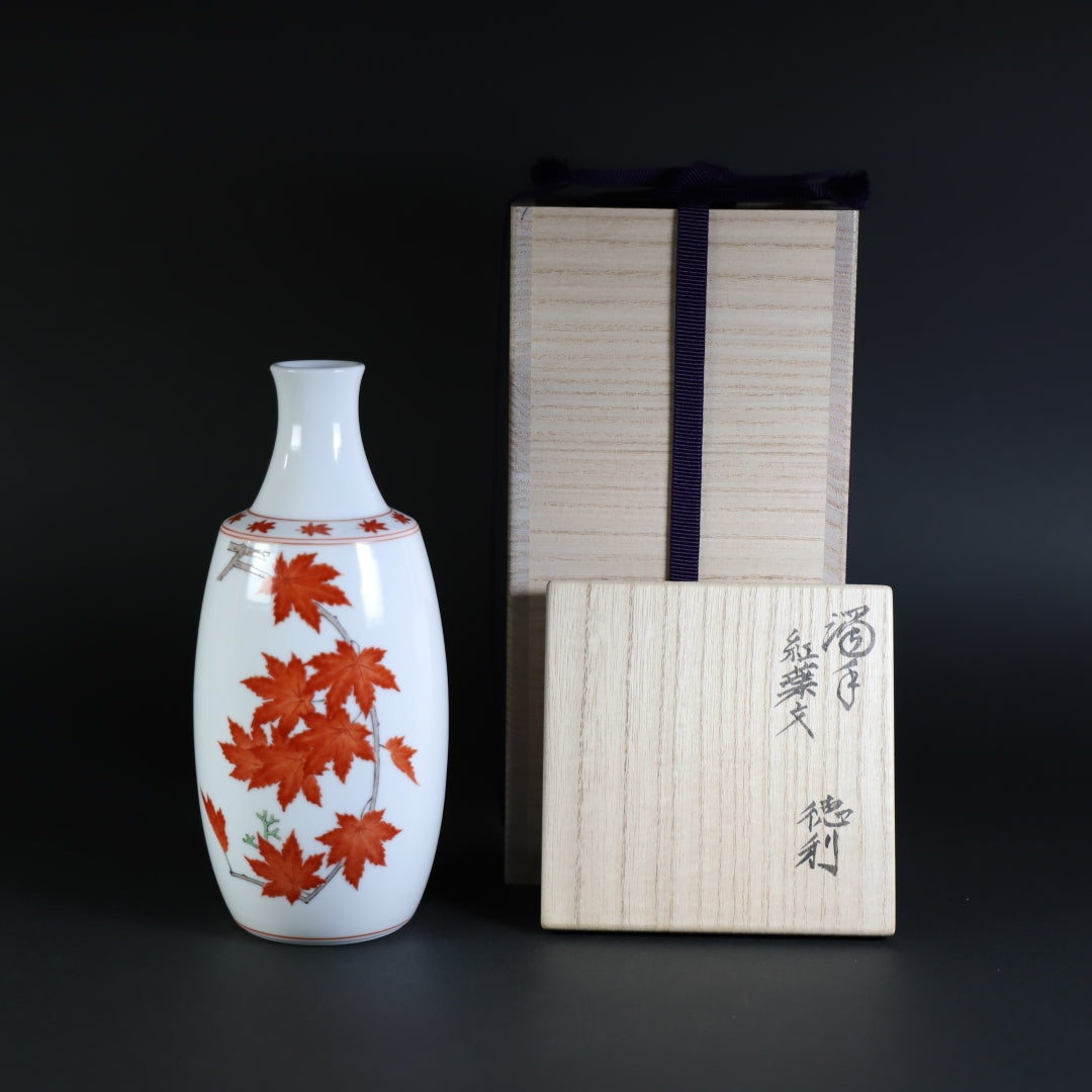 十五代酒井田柿右衛門 濁手紅葉文徳利 – ギャラリー一番館オンライン
