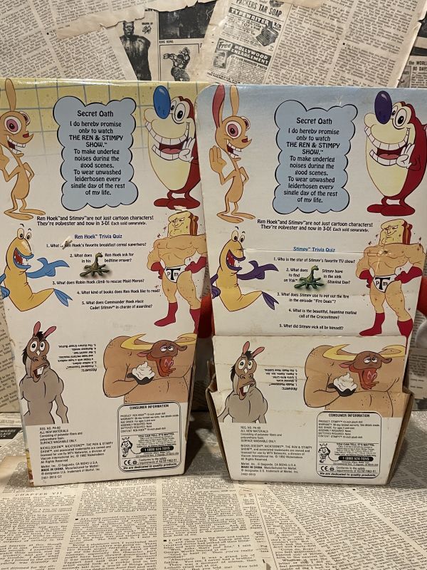 Ren&Stimpy/Squeeze Plush set(90s/with box) NC-016 - 2000toys高円寺店