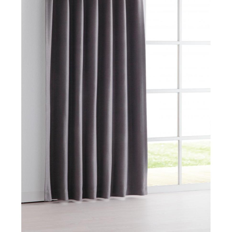 厚地カーテン クリスタル2 100×178 2枚組 ダークブラウン | TWO-ONE