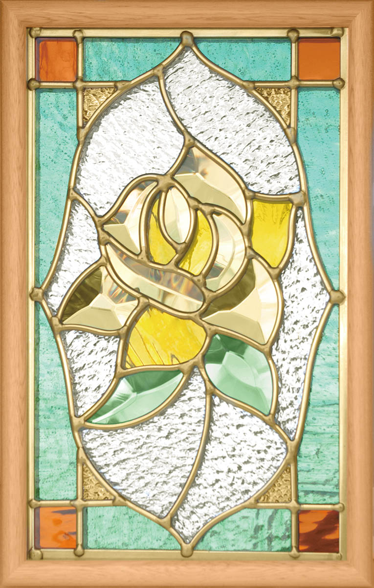 愛情と美しさが花言葉の「バラ」 SH-PS01 | ステンドグラスの専門