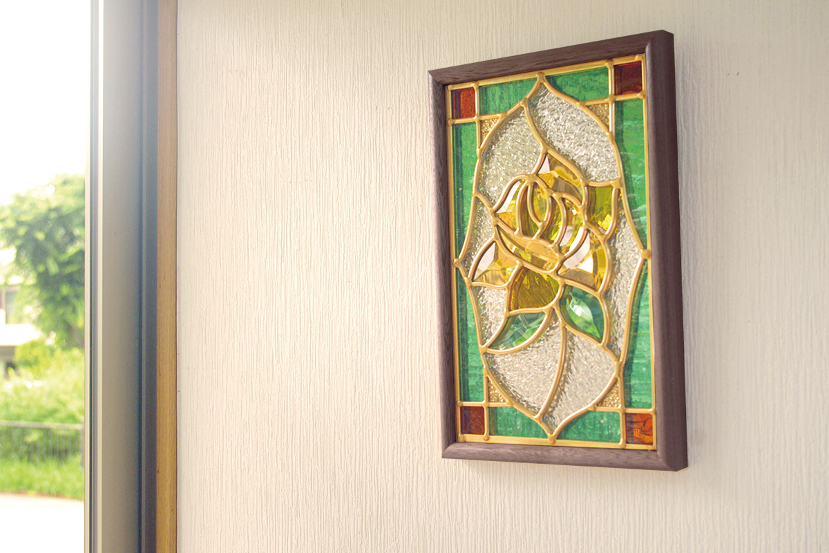 愛情と美しさが花言葉の「バラ」 SH-PS01 | ステンドグラスの専門