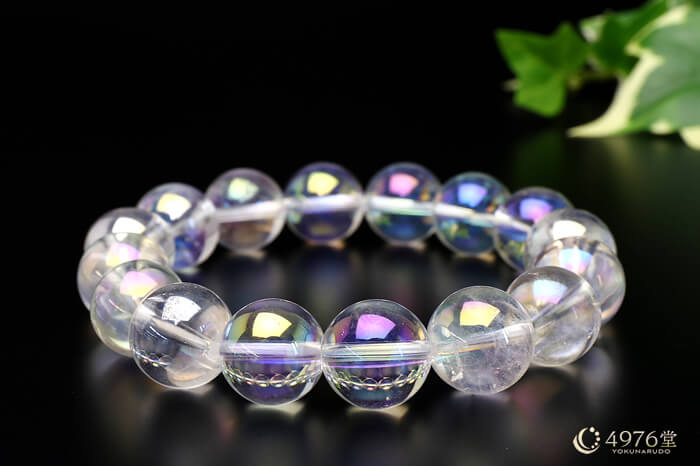 オーロラ水晶 ブレスレット 12mm ｜ 天然石通販の4976堂