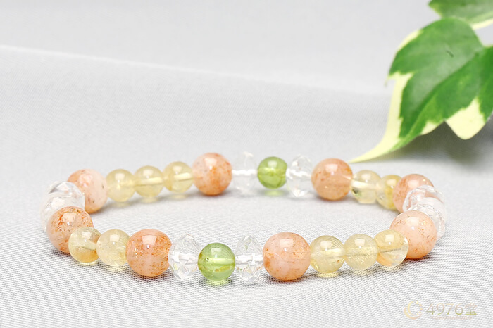 ペリドット・サンストーン ブレスレット ｜ 天然石通販の4976堂