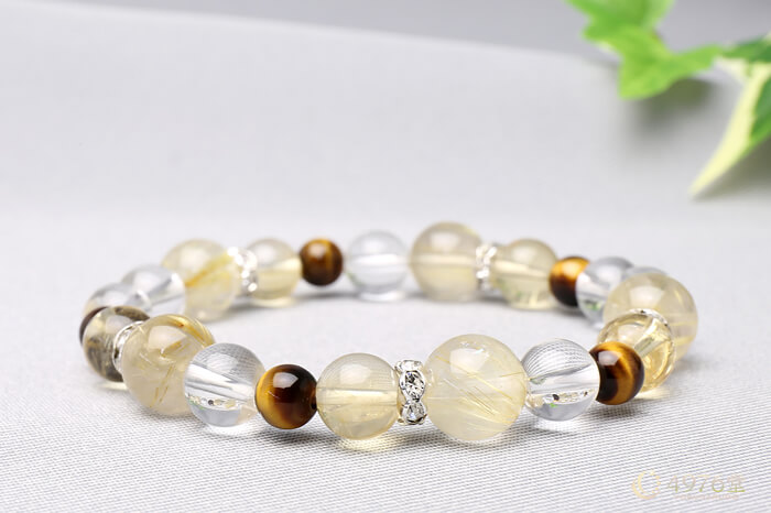 ルチルクォーツ・シトリン・タイガーアイ ブレスレット ｜ 天然石通販
