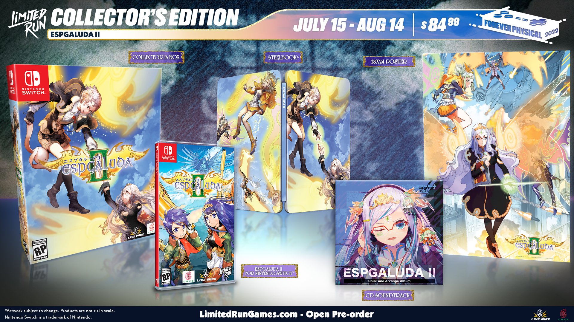 Switch版「エスプガルーダII」の北米パッケージ版が7月16日00：00に