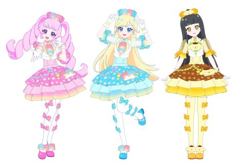 アイプリバース」に「アイドルタイムプリパラ」のゆい，にの，みちるが