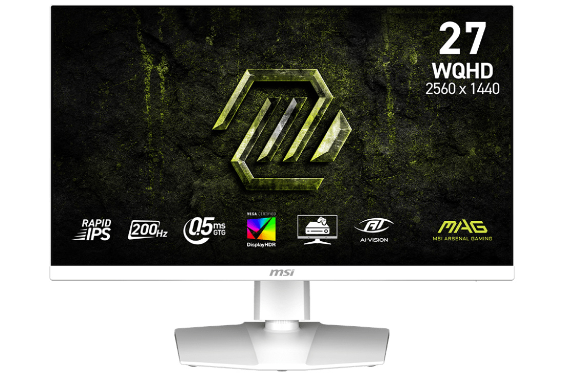 200Hz表示が可能なホワイトボディの27型1440p液晶ディスプレイがMSI