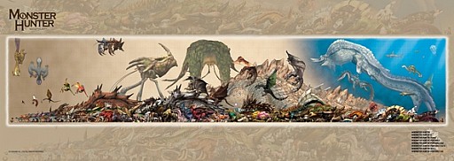 モンスターハンター」シリーズのキャラクター達がジグゾーパズルで登場