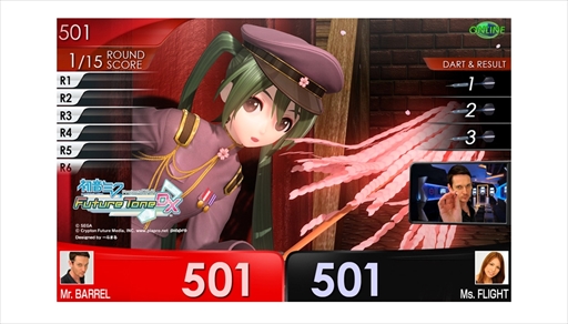 初音ミク Project DIVA Future Tone DX」のコラボダーツが登場。3月9日