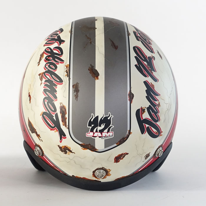 JJ-08 aging RODKIN(ホワイト) エイジング仕上げ | ジェットヘルメット