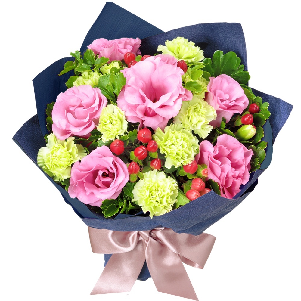 トルコキキョウのブーケ | シックなラッピングで全国へ贈るフラワーギフト