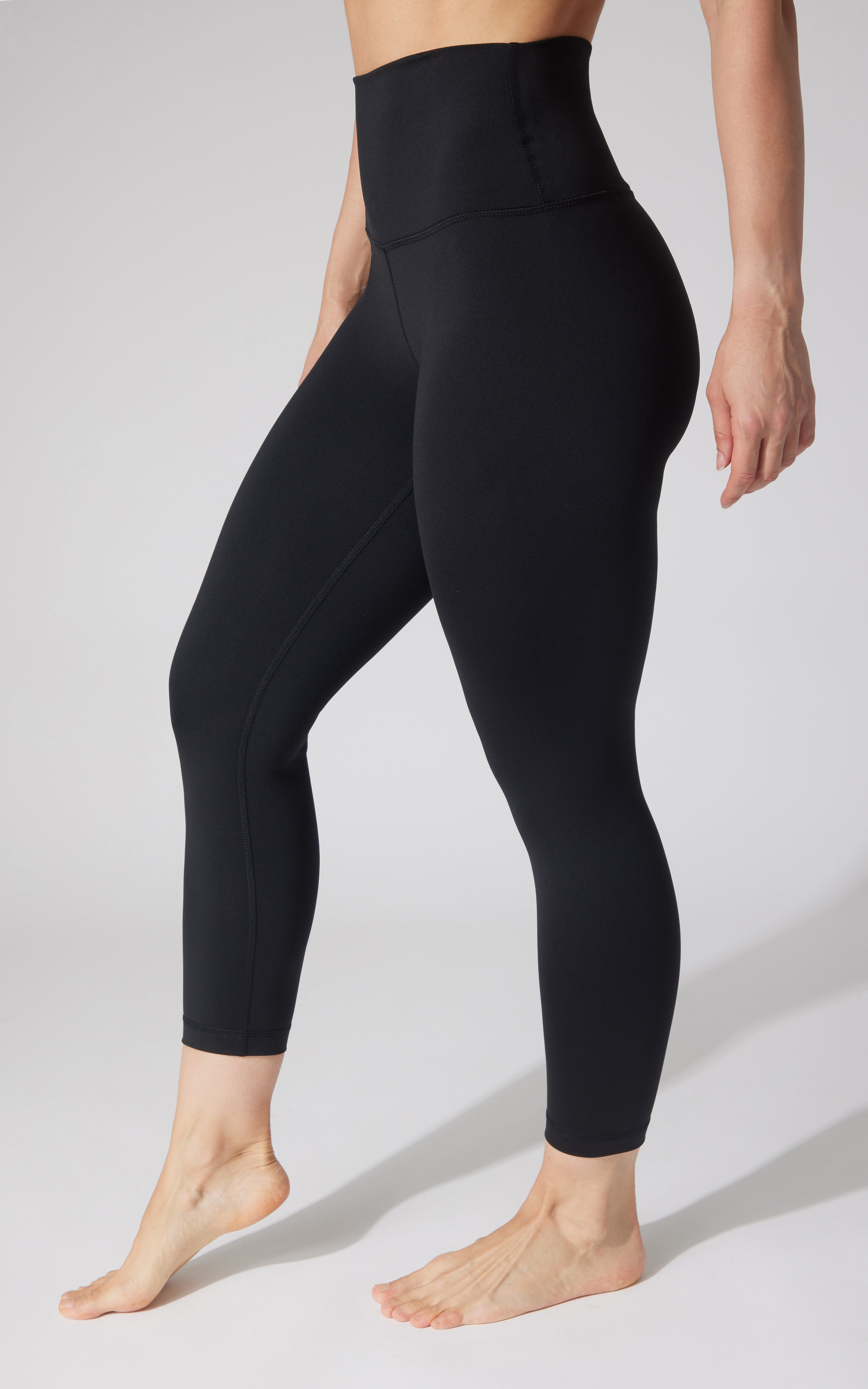 2 Pack Interlock Tribeca Elastic Free High Waist Side Pocket Capri