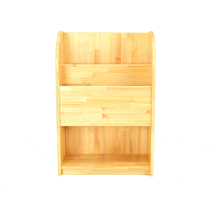 木製子供家具 絵本棚(オープン棚付)｜木製キッズコーナー、木製子供