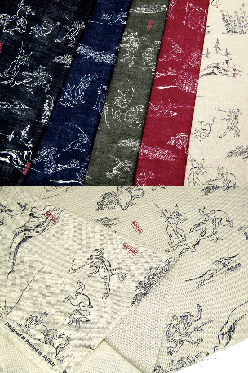 ●新品　クロスアンドクロス別注　鳥獣戯画プレート　2枚　ハグオーワー 鳥獣戯画 | 京都の風呂敷（ふろしき）・和装小物 製造・卸メーカー｜三