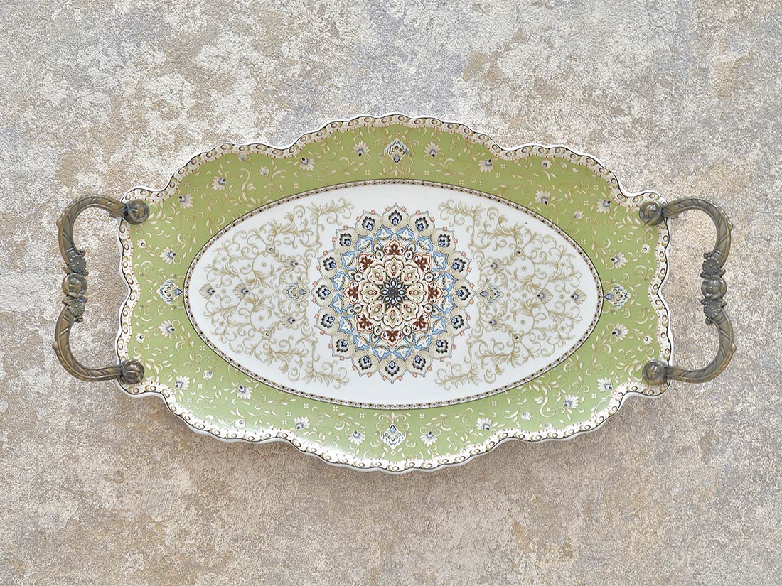 アフタヌーンティートレー (グリーン） | 洋食器 | お菓子・パン材料