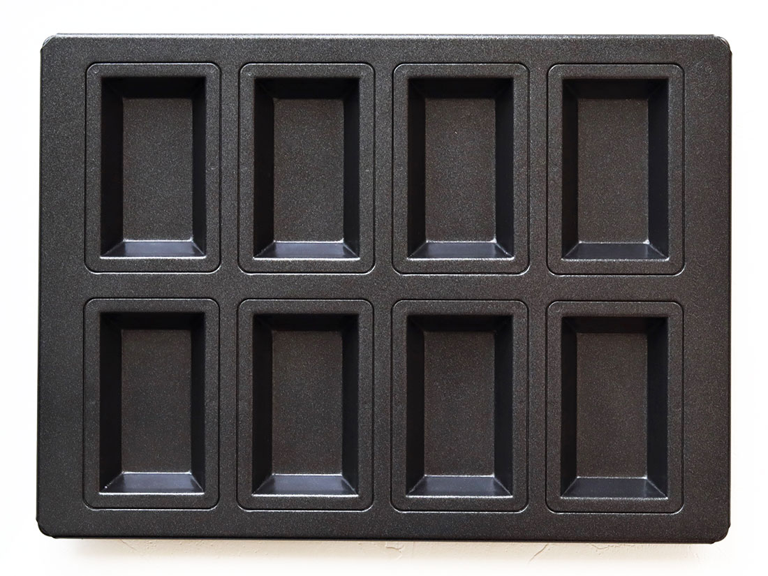 松永製作所 メタリックテフロン付き深型フィナンシェ天板 8P