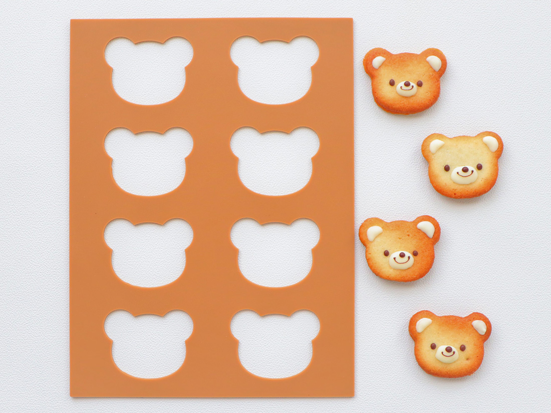 cotta ラングドシャプレート くま | その他の抜型 | お菓子・パン材料