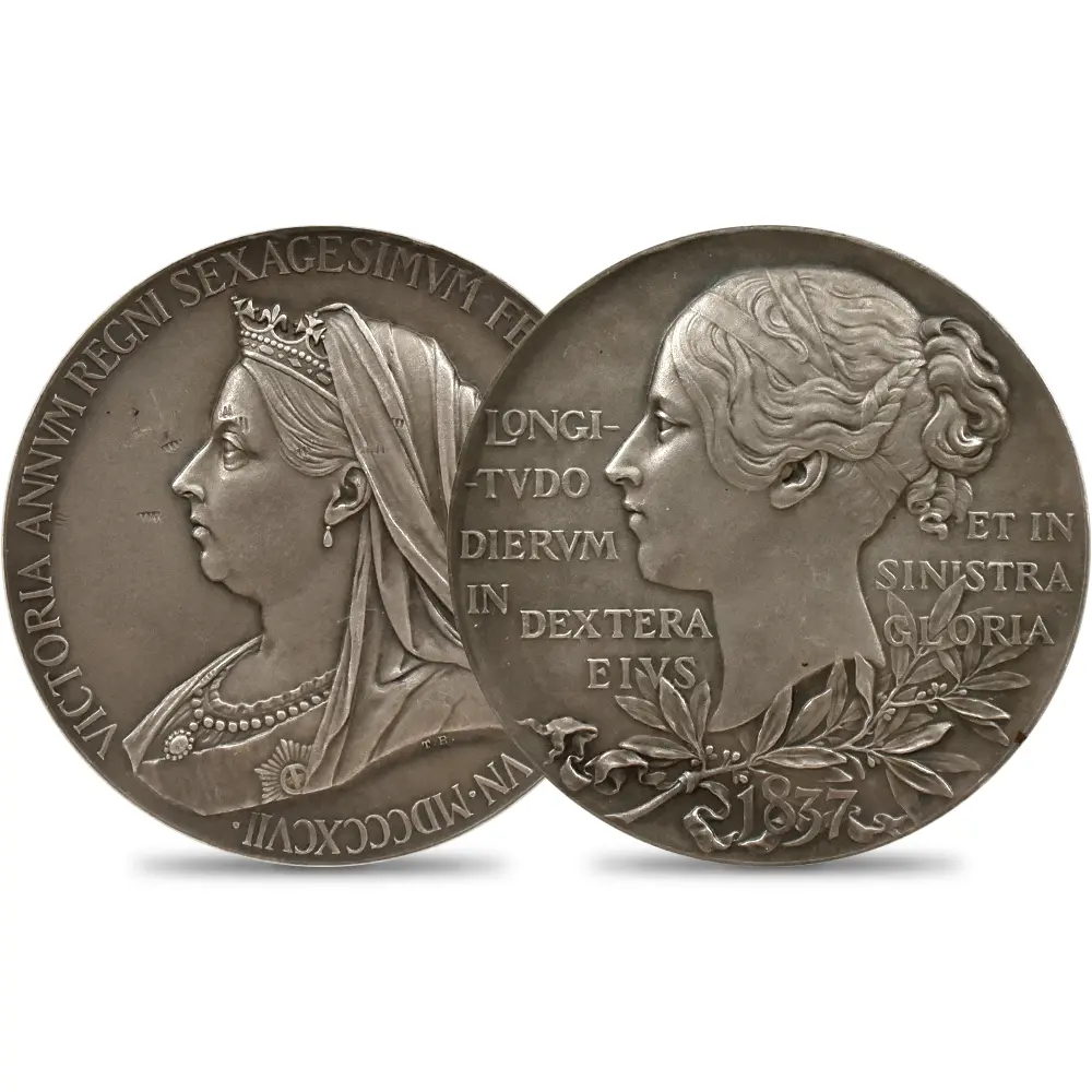 1897 ヴィクトリア女王 オールド（ヴェールド）ヘッド 戴冠60周年記念