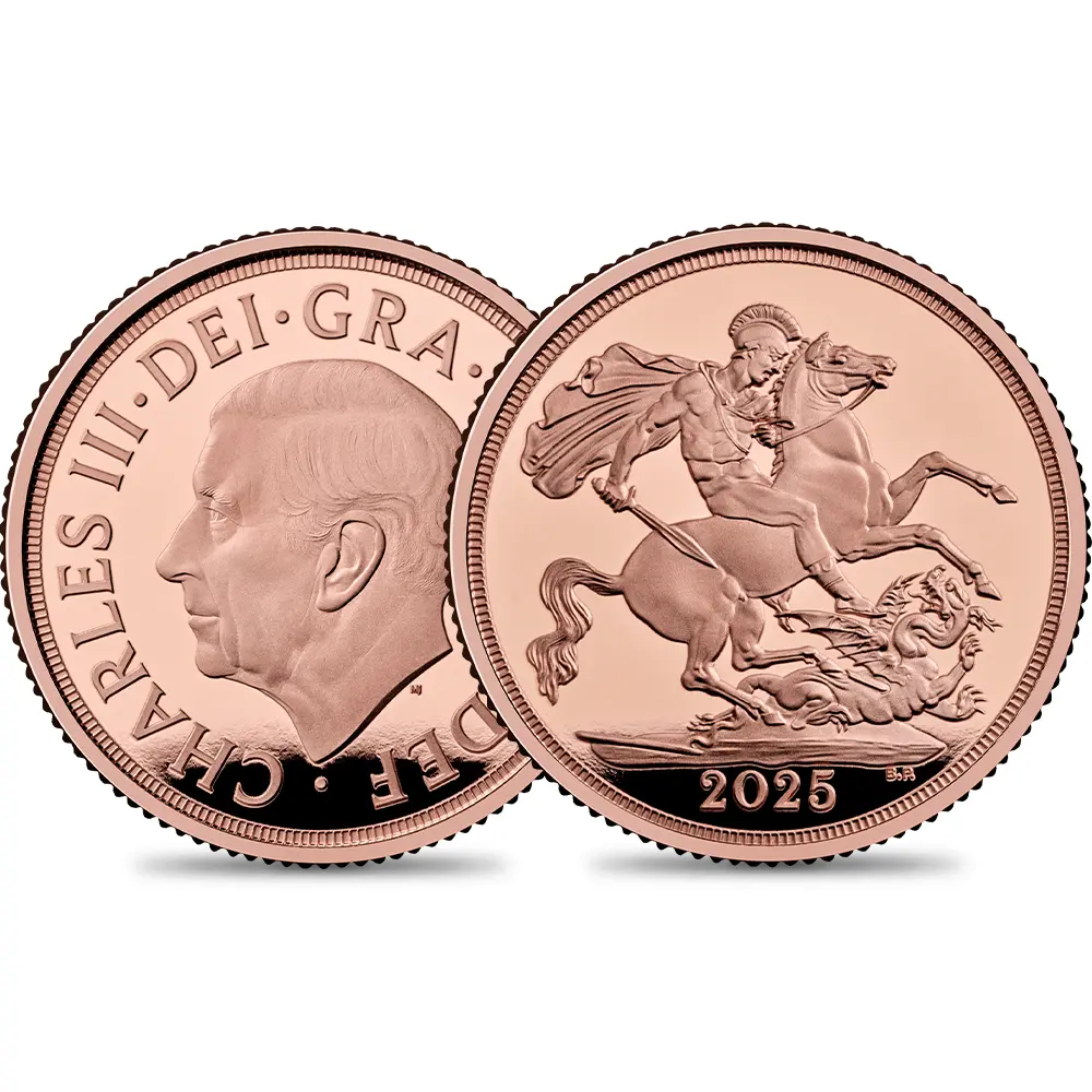 2025 チャールズ3世 聖ジョージ竜退治 ソブリンプルーフ金貨 未鑑定 箱