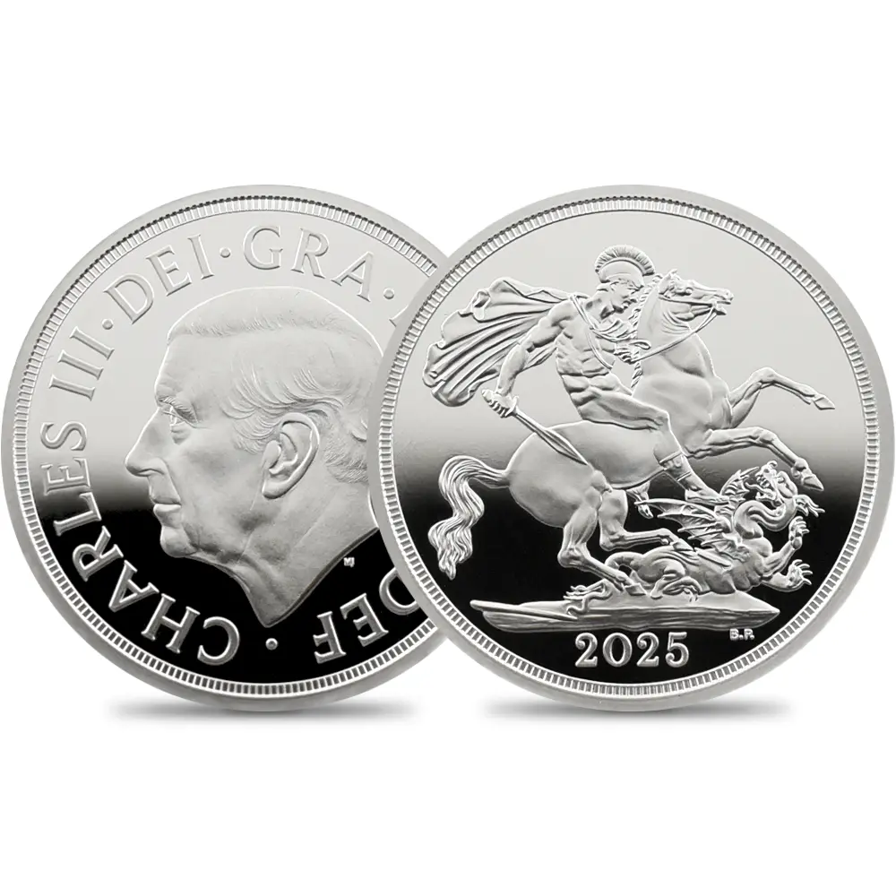 2025 チャールズ3世 聖ジョージ竜退治 ソブリンプルーフ銀貨 未鑑定 箱
