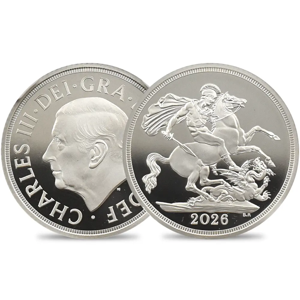 2026 チャールズ3世 聖ジョージ竜退治 ソブリン銀貨 発行即日鑑定品