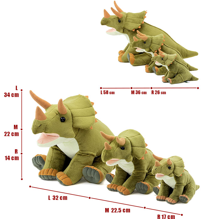 動物 生物 ぬいぐるみ おすわりシリーズ トリケラトプス Mサイズ