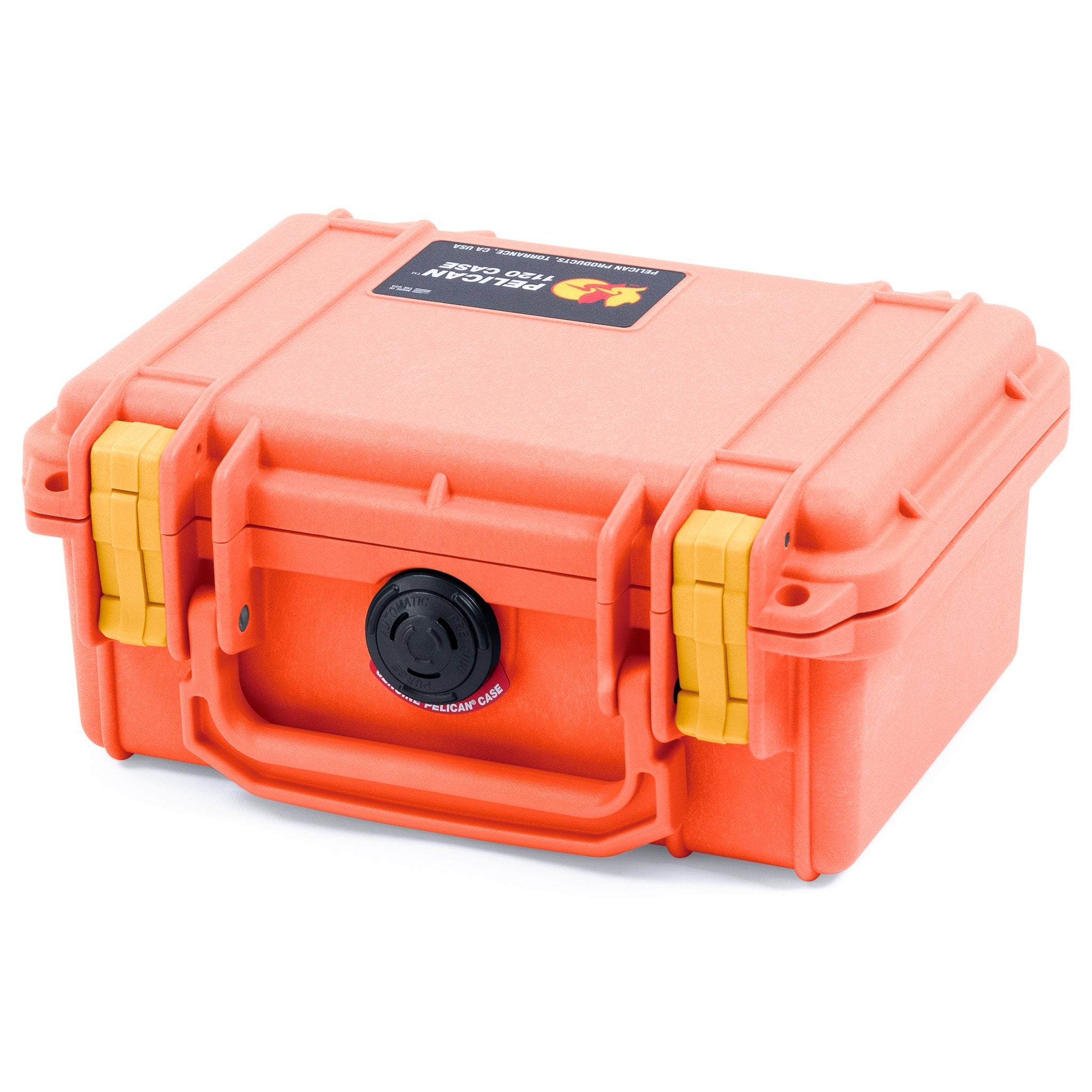 Pelican 1120 Orange Hard Case - Yellow Latches - Waterproof