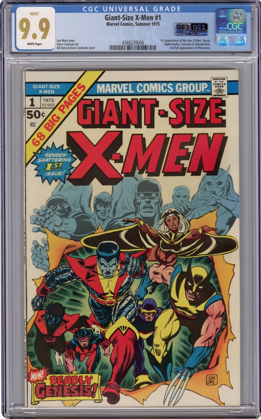 ComicConnect - X-MEN GIANT SIZE (1975) #1 - CGC Mint: 9.9