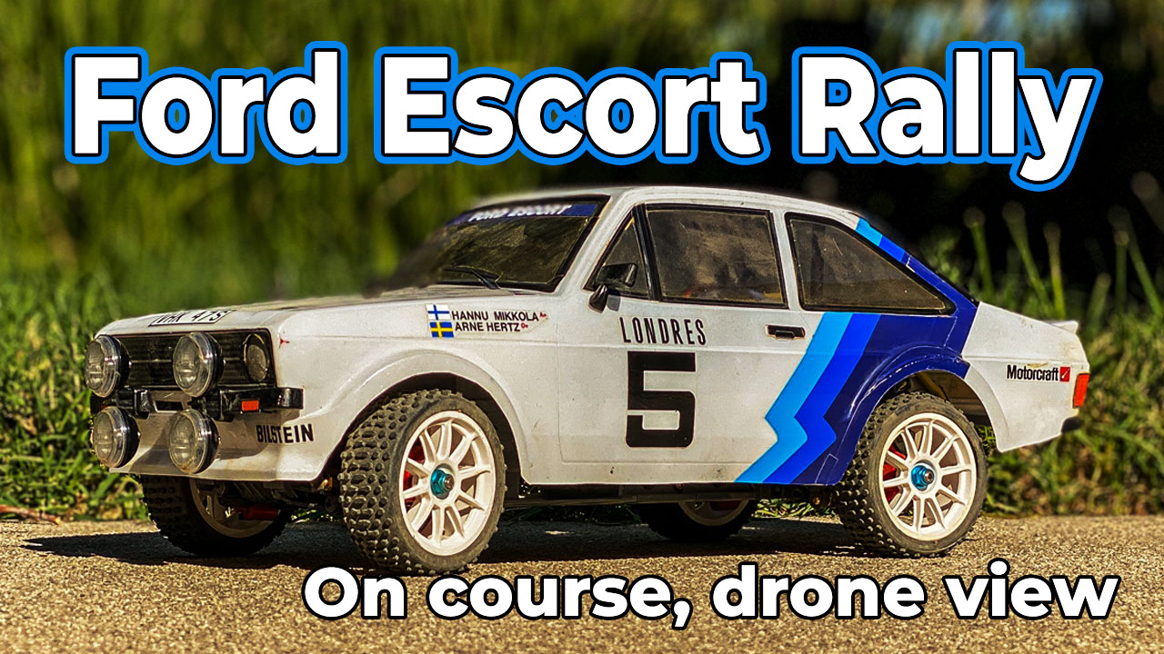 Video: Tamiya Ford Escort MF-01X Rally Stage - Drone View
