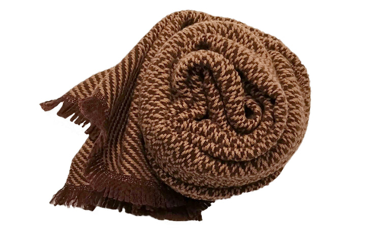 Opus マフラー◇ミックスカラー◇ブラウン×キャメル《カシミヤ