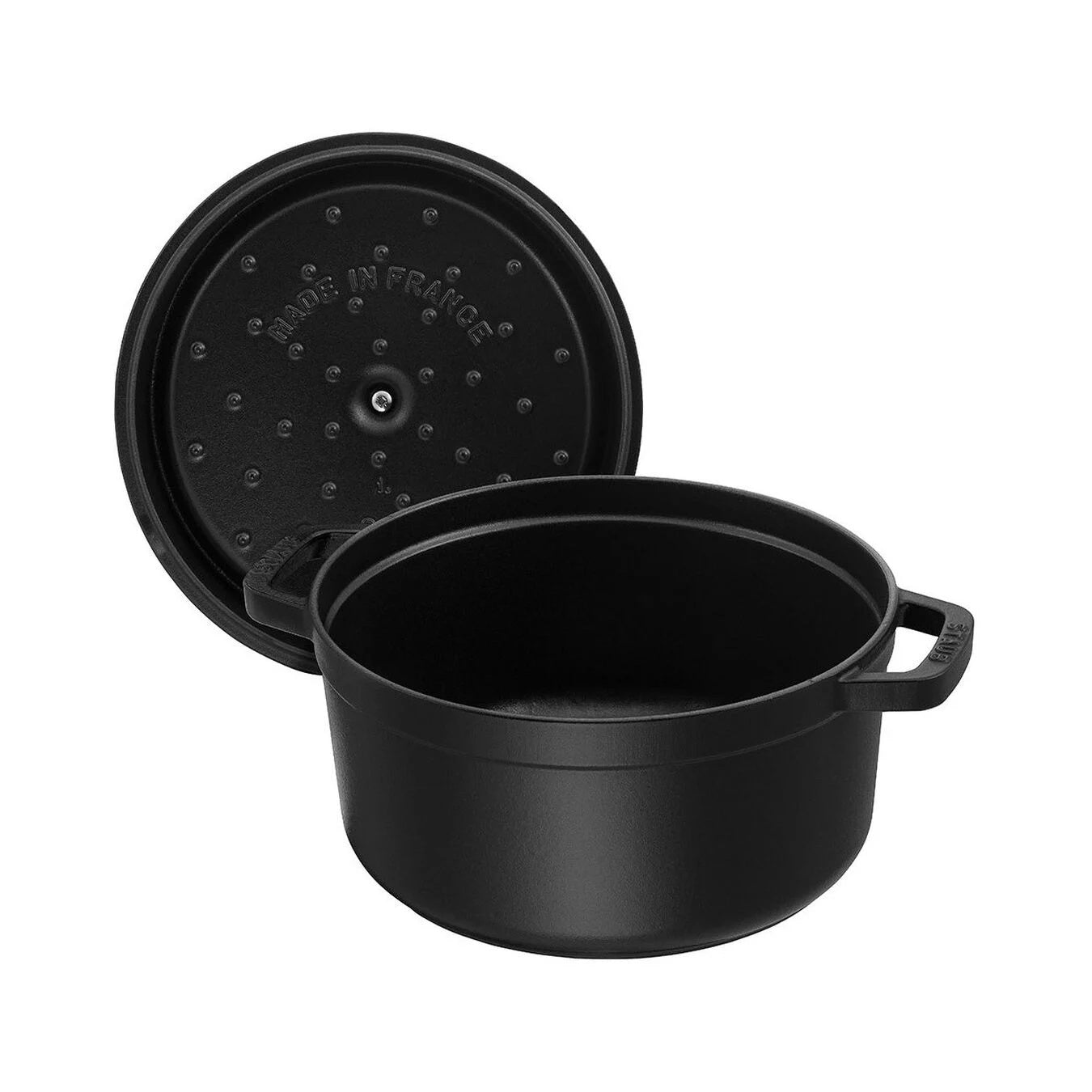 Staub - 13.25 QT (12.6 L) Matte Black Round Cocotte — Consiglio's