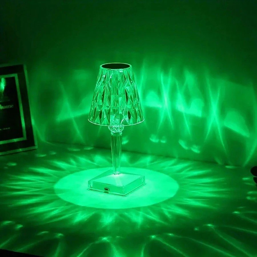 クリスタル テーブル ランプ LED アクリル タッチ ライト カラフル RGB
