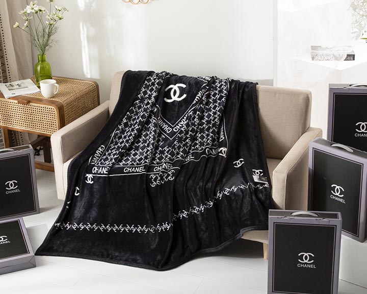 高級感 四季通用 ロゴ付き 綺麗 毛布 ハイブランド chanel カジュアル