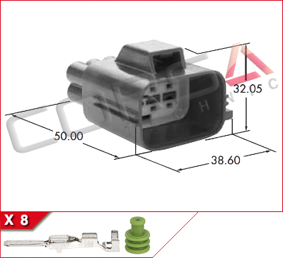 7282-5574-10 - Yazaki | YESC.28-8P-A - Corsa Technic | 8-Way Kit